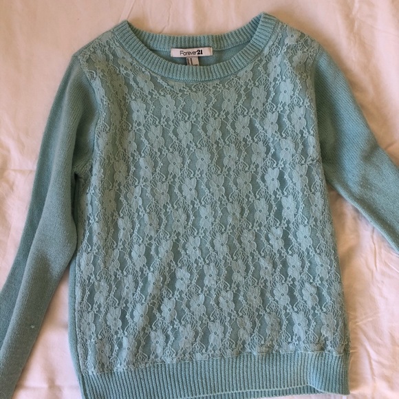 Forever 21 lace front sweater-Lightly worn